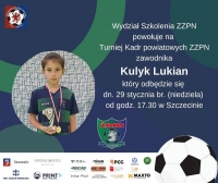 Kyluk Lukian powołany na Turniej Kadr powiatowych ZZPN